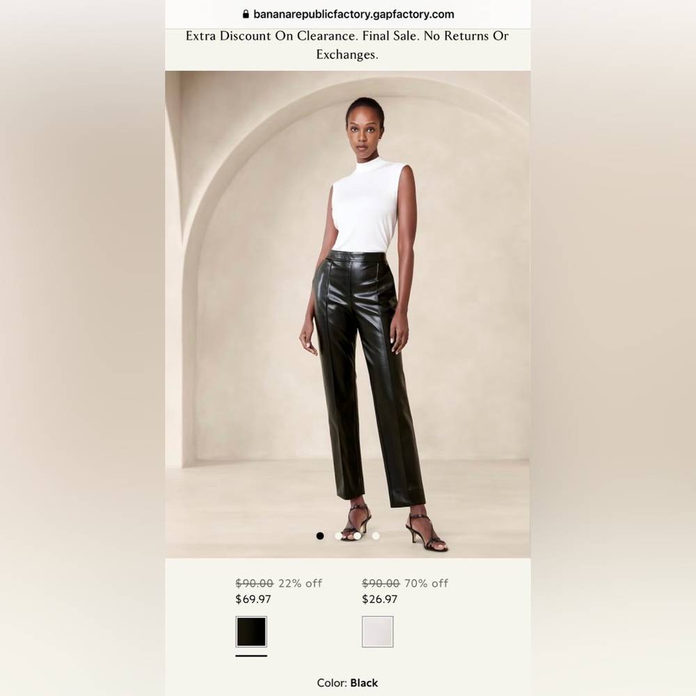 Banana Republic/Vegan Leather Pants